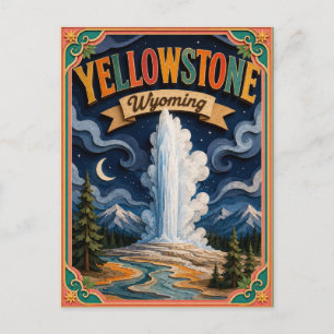 PopCut States Yellowstone Nationalpark Wyoming Postkarte