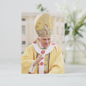 Pope Benedict XVI Holy Card Dankeskarte (Stehend Vorderseite)