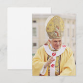 Pope Benedict XVI Holy Card Dankeskarte (Vorne/Hinten)