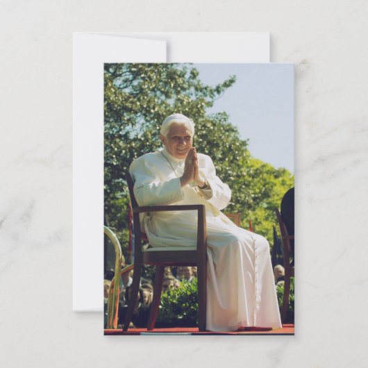 Pope Benedict XVI Holy Card Dankeskarte (Vorderseite)
