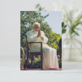 Pope Benedict XVI Holy Card Dankeskarte (Stehend Vorderseite)