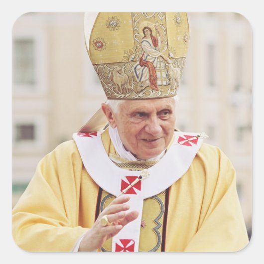 Pope Benedict XVI T - Shirt Quadratischer Aufkleber (Vorderseite)