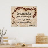 Pope John Paul Defend Life Poster (Küche)