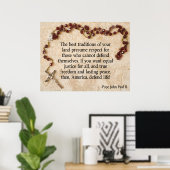 Pope John Paul Defend Life Poster (Heimbüro)