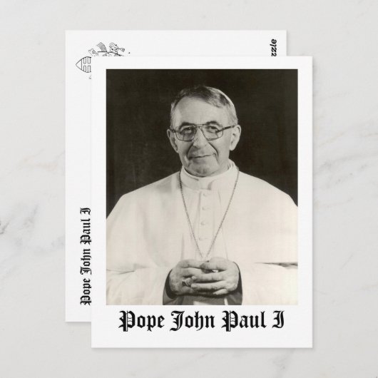 Pope John Paul I Postkarte (Vorne/Hinten)