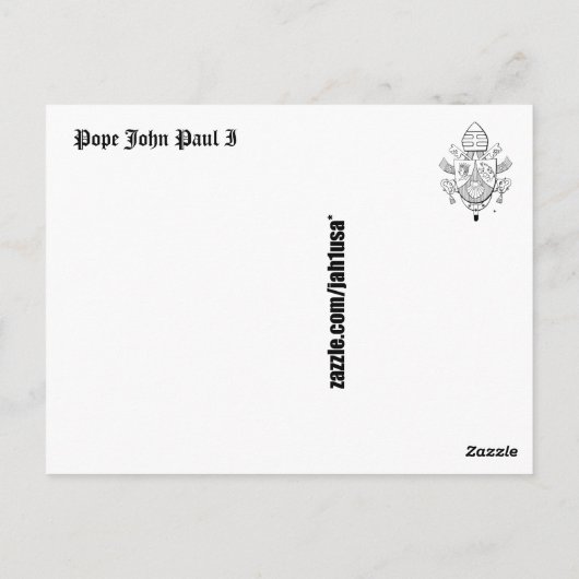 Pope John Paul I Postkarte (Rückseite)