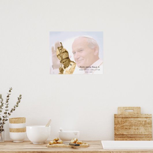 Pope John Paul II Collage Leinwand Poster (Küche)