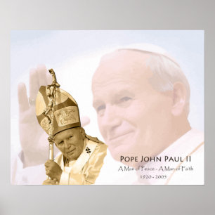 Pope John Paul II Collage Leinwand Poster