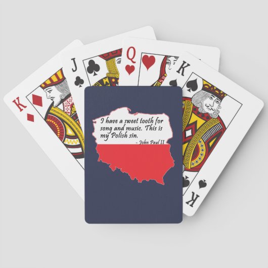 Pope John Paul II Quote Spielkarten (Rückseite)