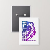 POPE LEO XIV beten Bold Lion Christlich katholisch Button (Vorderseite/Rückseite)