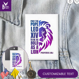 POPE LEO XIV beten Bold Lion Christlich katholisch Button