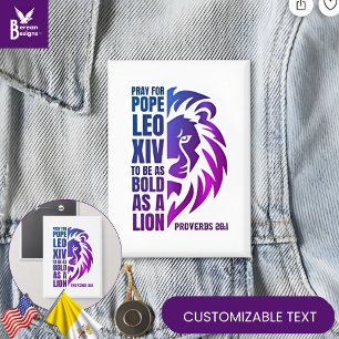 POPE LEO XIV beten Bold Lion Christlich katholisch Button