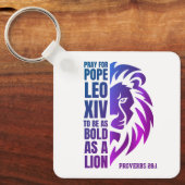 POPE LEO XIV beten Bold Lion Christlich katholisch Schlüsselanhänger (Vorderseite)