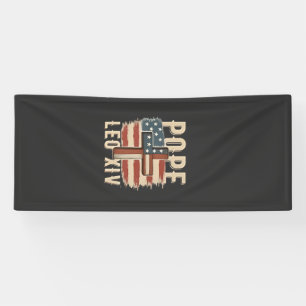 Pope Leo XIV Christlich Church Da Pope USA Flag Banner