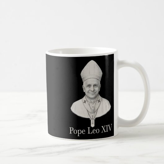 Pope Leo Xiv Portrait Kaffeetasse (Rechts)