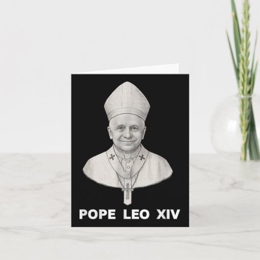 Pope Leo Xiv Portrait Karte (Vorderseite)