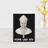 Pope Leo Xiv Portrait Karte (Gelbe Blume)