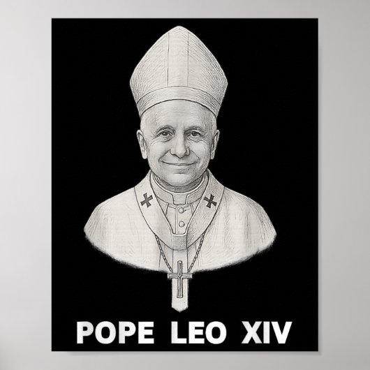 Pope Leo Xiv Portrait Poster (Vorne)