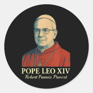 Pope Leo Xiv Robert Francis Prevost _8 Runder Aufkleber