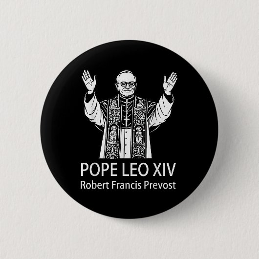 Pope Leo Xiv Robert Francis Prevost Button (Vorderseite)
