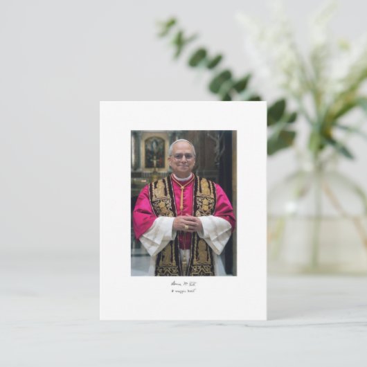 Pope Leo XIV Robert Francis Prevost Postkarte (Stehend Vorderseite)