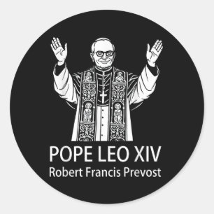 Pope Leo Xiv Robert Francis Prevost Runder Aufkleber