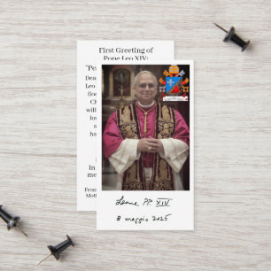 Pope Leo XIV Telefonnummerkarte