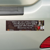 Pope Pius IX Rosary Bumper Sticker Autoaufkleber (Auf Auto)
