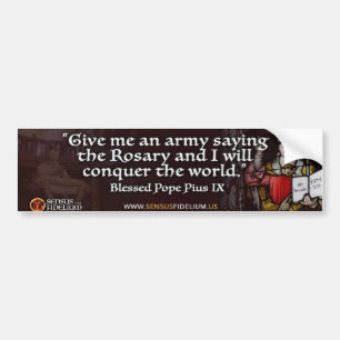 Pope Pius IX Rosary Bumper Sticker Autoaufkleber