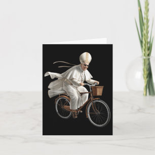 Pope Riding Bike Bicycle Katholische Kirche Bibel Karte