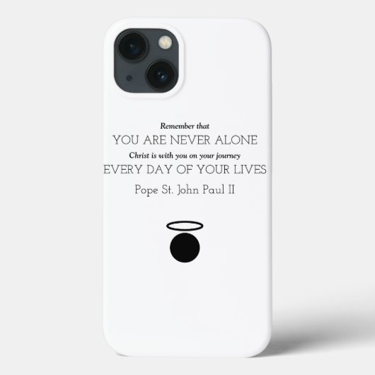 Pope St. John Paul II. Quote iPhone Case (Rückseite)