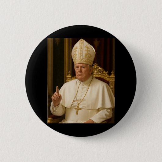 Pope Trump Funny Button (Vorderseite)