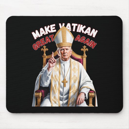 Pope Trump Funny Präsident Trump Mousepad (Vorne)