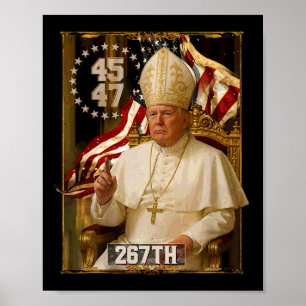 Pope Trump Funny Präsident Trump Poster
