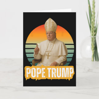 Pope Trump Funny Trump Vatican Christian Retro Chu Karte