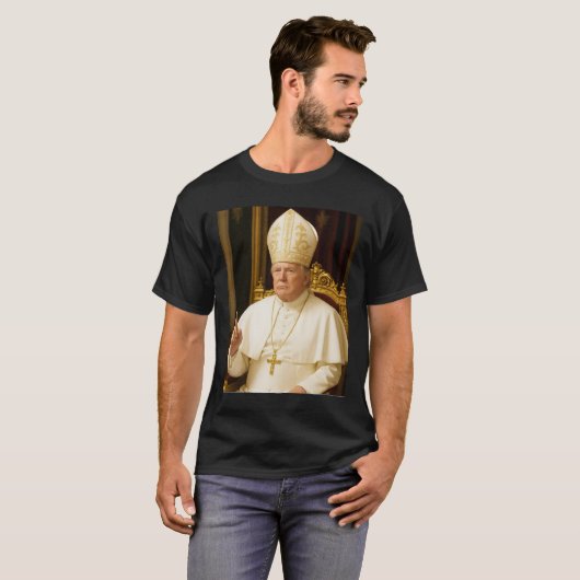 Pope Trump Shirt - Funny "Trump Will, Papst zu sei (Vorne ganz)