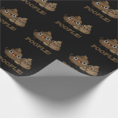 Popeople Funny Gekackt Pun Dark BG Geschenkpapier (Ecke)