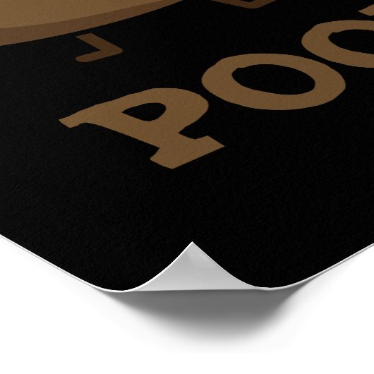 Popeople Funny Gekackt Pun Dark BG Poster (Ecke)