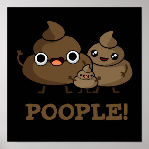 Popeople Funny Gekackt Pun Dark BG Poster