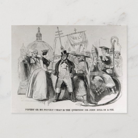 Popery oder No Popery? 1850 Postkarte (Vorderseite)