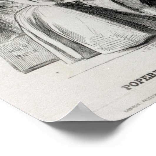 Popery or No Popery? 1850 Poster (Ecke)