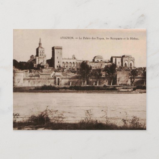 Popes Palace Avignon Frankreich 1910 Replica Postkarte (Vorderseite)