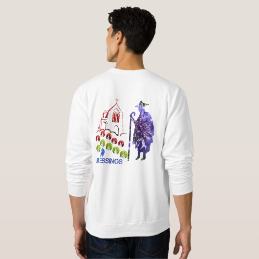 Pope's prayer & blessings sweatshirt (Schwarz voll)