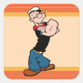 Popeye-Aufkleber Quadratischer Aufkleber (Vorderseite)