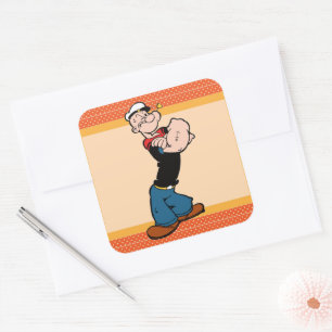 Popeye-Aufkleber Quadratischer Aufkleber