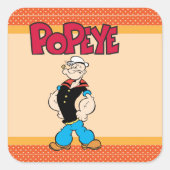 Popeye-Aufkleber Quadratischer Aufkleber (Vorderseite)