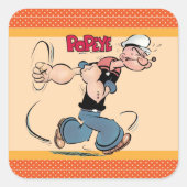 Popeye-Aufkleber Quadratischer Aufkleber (Vorderseite)