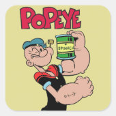 Popeye-Aufkleber Quadratischer Aufkleber (Vorderseite)