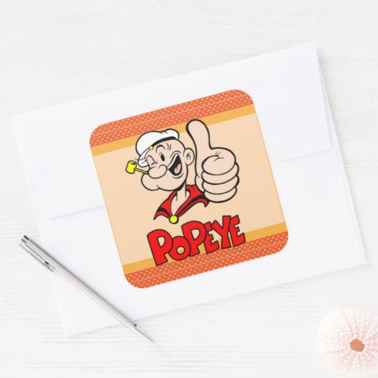 Popeye-Aufkleber Quadratischer Aufkleber (Umschlag)