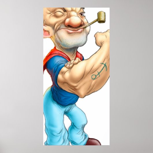Popeye, die Sailor klassische Marine Blau Poster (Vorne)